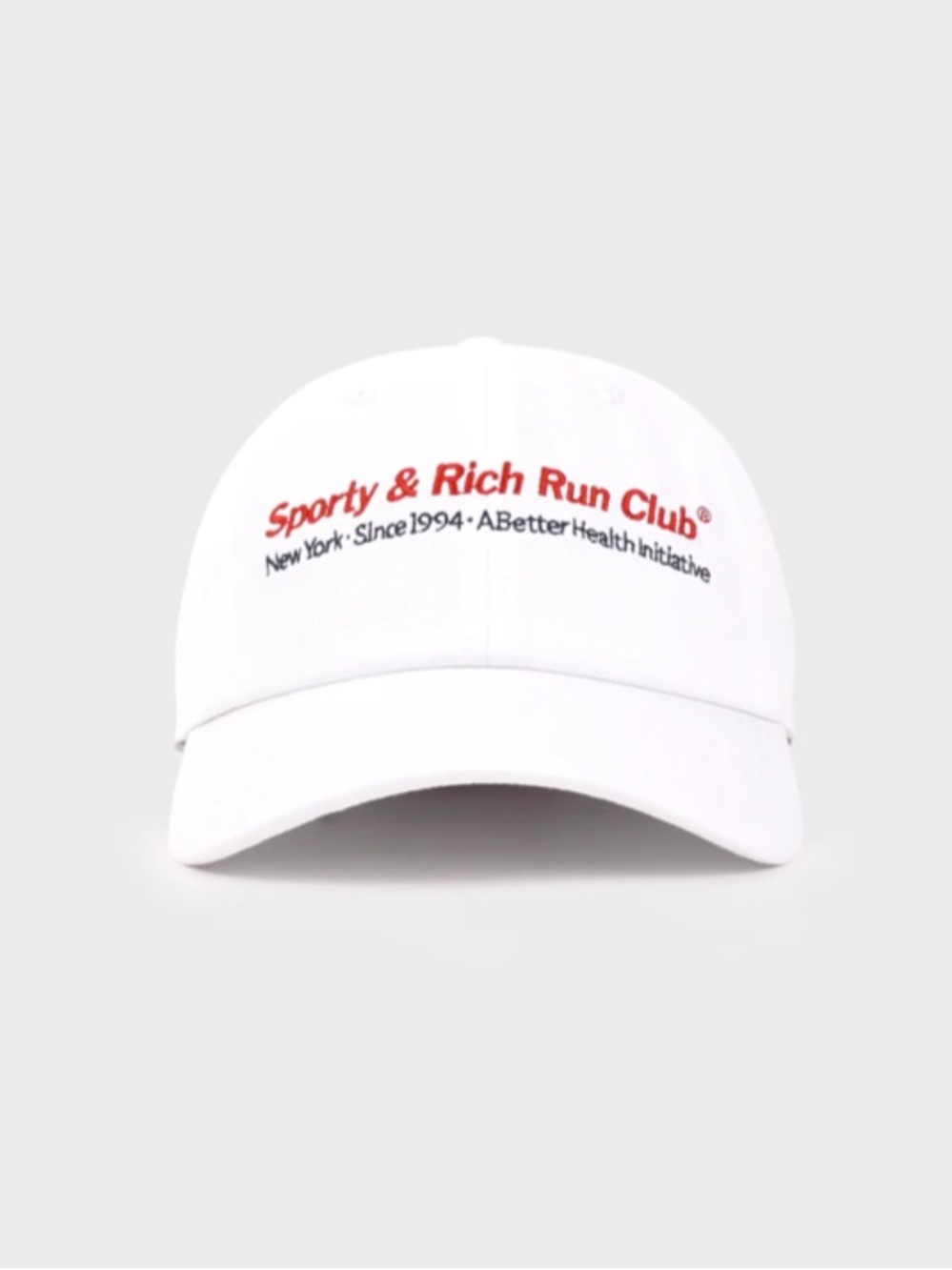 Sporty & Rich Run Club White Baseball Cap